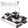FOMIYES 1set Stainless Steel Nail Art Equipment Refillable Nail Polish Holder Liquid Container Cups and Brushes Compact Manicure Tool for Cleaning view 1