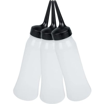 FOMIYES Pp Fine Tip Hair Oil Applicator Bottle 3pcs Set Squeeze Bottles Hair Dye Applicator