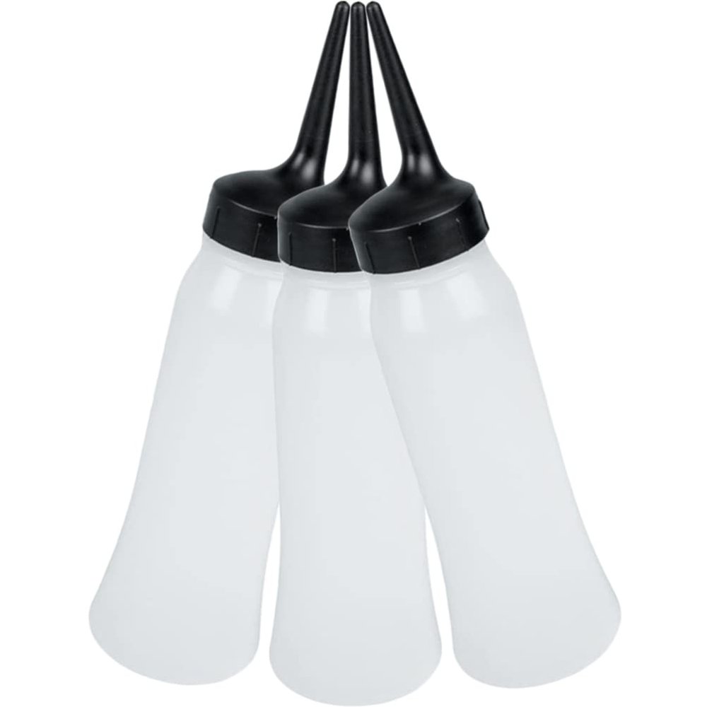 FOMIYES Pp Fine Tip Hair Oil Applicator Bottle 3pcs Set Squeeze Bottles Hair Dye Applicator