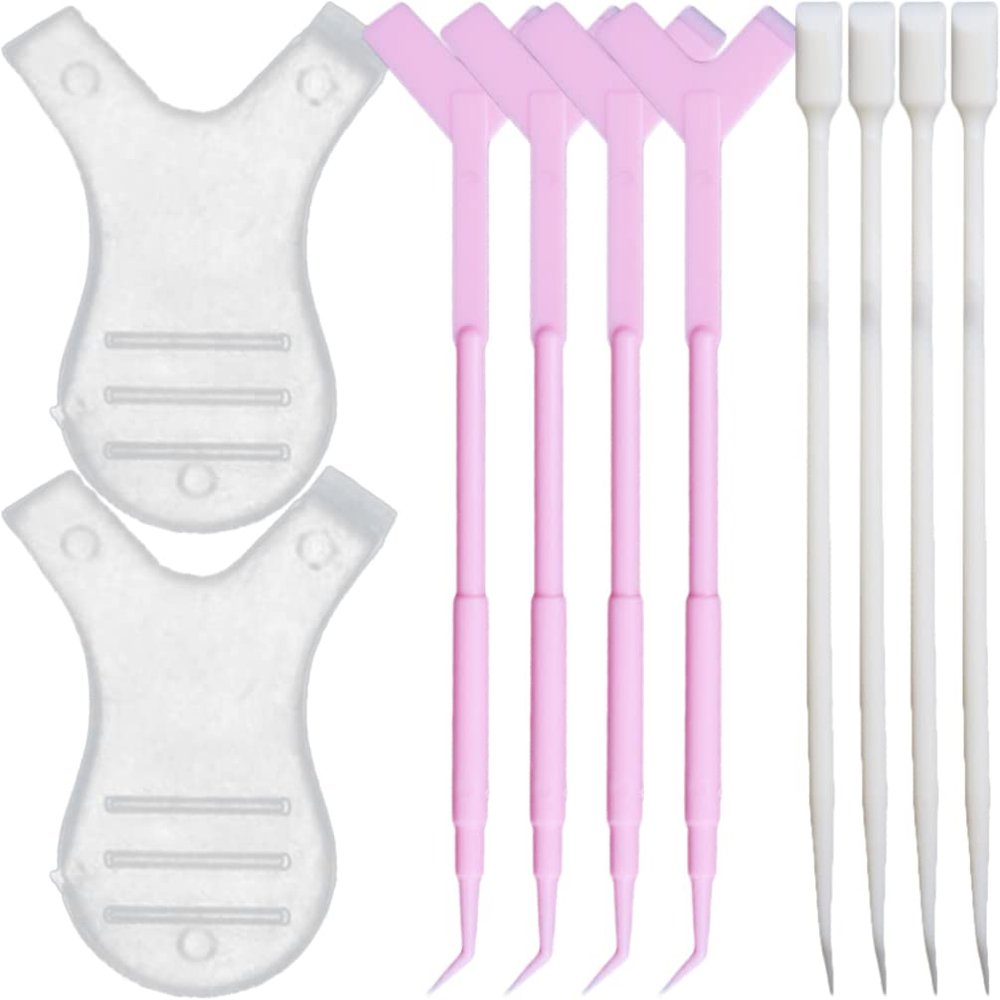 Beavorty 60pcs Eyelash Perm Tools Professional Grafting Brushes Lifting Sticks for Eyelash Extensions Comfortable Grip Makeup Application