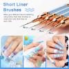 Nail Art Brushes, Double-Ended 10PCS Head Long Nail Art Liner Brushes Nail Design Brushes for Long Lines,Tiny Details,Fine Drawing Nail Brushes for Nail Art,Sizes 5/7/9/10/11/15/20/22/25/30 view 2