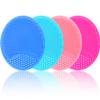 Silicone Facial Cleansing Brush - 4 Pack Face Scrubber & Exfoliator for Deep Cleaning, Soft Brush, Blackhead & Acne Pore Care view 1