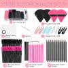 Disposable Applicators Kit With Makeup Puff, Mixing Palette, Artist Supplies, Accessories, Mascara Wands, Lip Brushes, Hair Clips, Powder Puffs for Face With Storage Box view 2