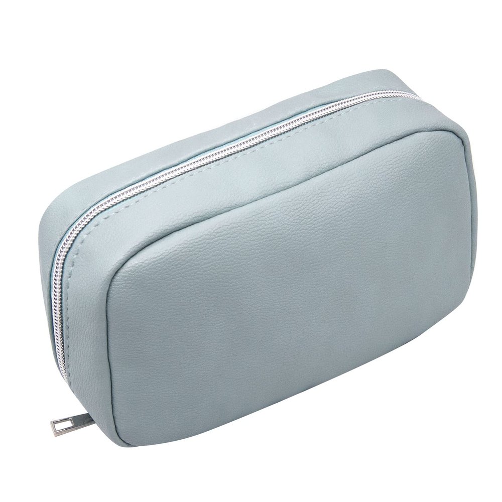Long Keeper Cosmetic Bags for Women - Water Resistant Make Up Pouch Travel Zipper Toiletry Bag Makeup Organizer (Blue)