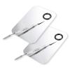 ALIOBC Makeup Mixing Palette, Upgrad Stainless Steel Metal Foundation Palette with Spatula Artist Tool for Mixing Foundation Nail-Art, Size 4.5x2.9 in2 Pcs view 1