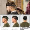 Neckline Shaving Template and Hair Trimming Guide, High-Grade Curved Durable Silicone Haircut Band for DIY Home Haircuts Fade and Taper Guide for Clippers-Black view 3