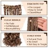COOKOO 9 Pack 14 Inch French Curl Braids Crochet Hair Pre Looped French Curly Box Braids Hair Ombre Brown Loose Curly Synthetic Braiding Hair Extensions Goddess Box Braids for Black Women 27/33# view 3