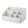 EKAYG 6 Grids Desk Makeup Organizer Cosmetic Storage Box Case Brush Lipstick Jewelry Holder Plastic Make Up Brush Storage Box Case (White) view 1