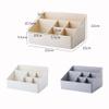 EKAYG 6 Grids Desk Makeup Organizer Cosmetic Storage Box Case Brush Lipstick Jewelry Holder Plastic Make Up Brush Storage Box Case (White) view 2