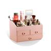 EKAYG Household Leather Desktop Large Capacity Cosmetic Storage Box Dressing Table Skin Care Organizer (B) view 1