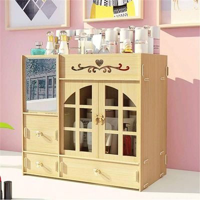 EKAYG Cosmetic Storage Box Rack Desktop Drawer Type Cosmetic Organizer Dressing Table Skin Care Product Storage Rack (B)