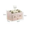 EKAYG Household Leather Desktop Large Capacity Cosmetic Storage Box Dressing Table Skin Care Organizer (A) view 4