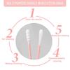 1000 Pack Cotton Swabs, Individually Wrapped Cotton Swab, Individually Wrapped Double Tipped Paper Sticks for Ear, Make-up(Spiral-Round End) view 2
