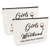 2 Pcs Girls Weekend Gifts Best Friends Friendship Gifts for Women Makeup Bags Bestie Travel Gift Cosmetic Bag Christmas Graduation Wedding Birthday Gift for Sister Friends BFF Travel Make Up Pouch view 1