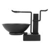 pizarra Bathroom Barber Men Metal Shaving Stand Set - Shave Brush Holder Shelf + Soap Mug Cup Bowl Black view 3