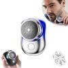 DASHENRAN Mini-Shave Portable Electric Shaver, Electric Razor for Men,Rechargeable Shaver Charging Easy One-Button Use for Home, Car, Travel (Blue) view 1