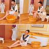 Scpantkend Foot and Leg Spa for Adults,Sauna Wooden Bucket,Foot Massage Spa for Home,Relax Pedicure Foot Bath Foot Spa Household Wash Ba (Size : B) view 2