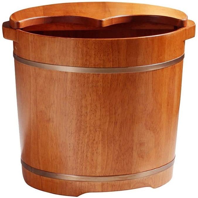 Large Foot Bath Basin,Foot Soak Bucket,Wood Bucket for Home,Foot Tub for Soaking Feet Pedicure Foot Bath (Size : D)