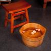 Solid Cedar Wood Foot Soaking Barrel Bucket,Foot Wash Basin for Foot Bath,Foot Soaking Tub,Foot Spa Bucket with Massage Foot Spa Household Wash Ba view 2