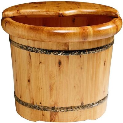 Scpantkend Adult Wooden Foot Basin, Household Foot Bath Barrel, Foot Bath, Foot Bath Household, Foot Bath, Fragrant Fir Barrel, Foot Spa Bath Massager