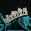 QXMYOO Sparkle CZ Diamonds Queen Crowns Wedding Tiaras for Bride Cubic Zirconia Pageant Hair Headpieces Bridal Accessories Party Prom Hair Jewelry (Rose Gold) view 4