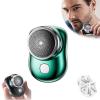 DASHENRAN Mini-Shave Portable Electric Shaver, Electric Razor for Men,Rechargeable Shaver Charging Easy One-Button Use for Home, Car, Travel (Green) view 1