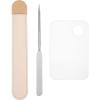 Beaupretty 1set Makeup Mixing Palette with Spatula Stainless Steel Color Mixing Tray for Nail Art Foundation Eyelash Eye Shadow Versatile and Easy to Clean view 1