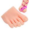 Nails Art Training Display Fake Half Foot Model, Nail Art Foot Model, Light Skin Color Practice Silicone Foot Model (Right) view 3