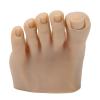 Dioche Silicone Practice Fake Foot Model, Lifelike Flexible Nail Art Training Fake Half Foot Model, Dark Skin Color Reusable Practice Silicone Foot Model (Left) view 1