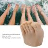 Dioche Silicone Practice Fake Foot Model, Lifelike Flexible Nail Art Training Fake Half Foot Model, Dark Skin Color Reusable Practice Silicone Foot Model (Left) view 2
