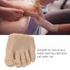 Dioche Silicone Practice Fake Foot Model, Lifelike Flexible Nail Art Training Fake Half Foot Model, Dark Skin Color Reusable Practice Silicone Foot Model (Left) view 3