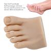 Dioche Silicone Practice Fake Foot Model, Lifelike Flexible Nail Art Training Fake Half Foot Model, Dark Skin Color Reusable Practice Silicone Foot Model (Left) view 4