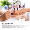 Beaupretty 2pcs Handheld Acrylic Makeup Mixing Palette for Custom Color Blending Lightweight Transparent Design for Nail Art and Makeup Application view 4