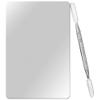 Beaupretty 1set Stainless Steel Foundation Mixing Tray Spatula Mixing Plate for Makeup and Nail Pigments for Blending and Application view 1