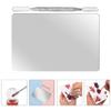 Beaupretty 1set Stainless Steel Foundation Mixing Tray Spatula Mixing Plate for Makeup and Nail Pigments for Blending and Application view 3