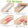Beaupretty 100pcs Disposable Makeup Mixing Stickers Adhesive Hand Palette for Liquid Foundation Lipstick Cosmetic Mixing Pu Film for Salon and Home Use view 3