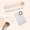 Beaupretty 1set Stainless Steel Makeup Mixing Palette with Spatula for Foundation Nail Art Cosmetic Mixing Tray for and Projects view 2