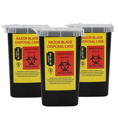 3pcs Waste Needle Storage Box, Blade Syringe Needle Trash Container Case