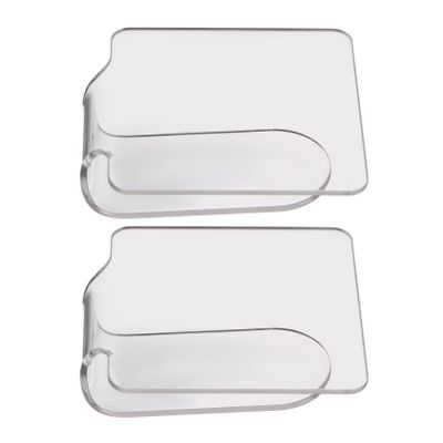 Beaupretty 2pcs Handheld Nail Art Mixing Palette Transparent Makeup Foundation Tray for Custom Color Mixing Lightweight Design for Travel and Beauty Needs