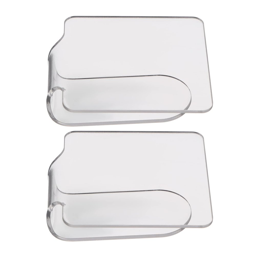 Beaupretty 2pcs Handheld Nail Art Mixing Palette Transparent Makeup Foundation Tray for Custom Color Mixing Lightweight Design for Travel and Beauty Needs