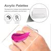 Beaupretty 2pcs Handheld Nail Art Mixing Palette Transparent Makeup Foundation Tray for Custom Color Mixing Lightweight Design for Travel and Beauty Needs view 3