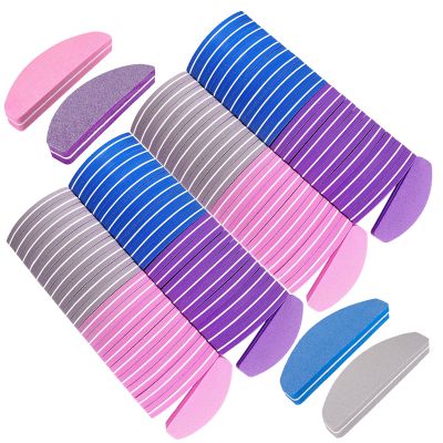 80 Pcs Nail Buffers, Buffer Block Nail Files Bulk for Acrylic Nails and Natural Nails Double Sided 100/180 Grit Portable Washable Sanding Buffing Buffers Arc Shape (80Pcs Multicolor)