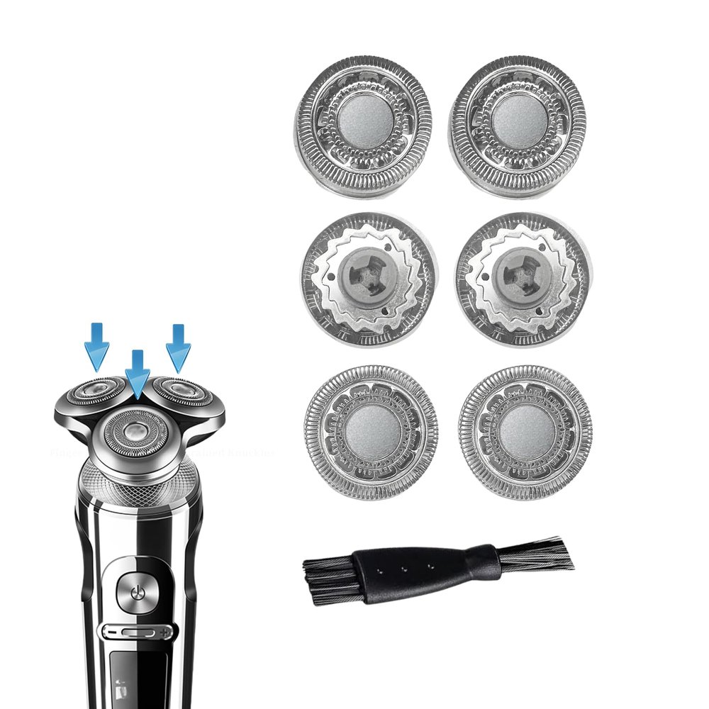 SH90 Replacement Heads for Philips Norelco Shaver S9000 Serie and S8000 Series, Upgrade Double-Layer Precision Blades,6 pcs