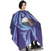 TopTie Custom Print Satin Salon Client Cape Hair Cutting Apron low water permeability Hairdressing Gown with Window-Purple view 2