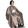 TopTie Custom Print Satin Salon Client Cape Hair Cutting Apron low water permeability Hairdressing Gown with Window-Coffee view 2
