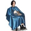 TopTie Custom Print Satin Salon Client Cape Hair Cutting Apron low water permeability Hairdressing Gown with Window-Blue view 2