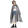 TopTie Custom Print Satin Salon Client Cape Hair Cutting Apron low water permeability Hairdressing Gown with Window-Grey view 1