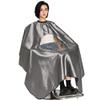 TopTie Custom Print Satin Salon Client Cape Hair Cutting Apron low water permeability Hairdressing Gown with Window-Grey view 2