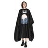 TopTie Custom Print Satin Salon Client Cape Hair Cutting Apron low water permeability Hairdressing Gown with Window-Black view 1