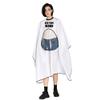 TopTie Custom Print Satin Salon Client Cape Hair Cutting Apron low water permeability Hairdressing Gown with Window-White view 1